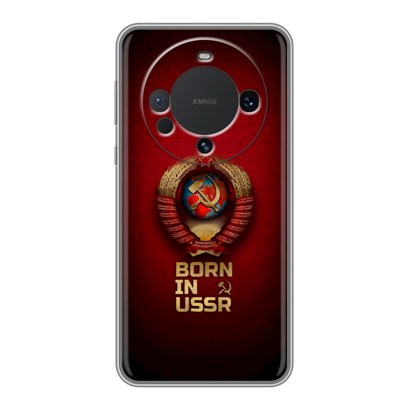 Силиконовый чехол на Huawei Mate 60 с принтом Флаг Герб СССР Силиконовый чехол на Huawei Mate 60 с принтом Флаг Герб СССР