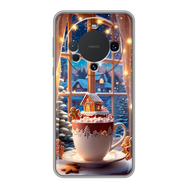 Силиконовый чехол на Huawei Mate 60 с принтом Новый год Силиконовый чехол на Huawei Mate 60 с принтом Новый год