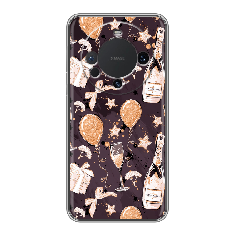 Силиконовый чехол на Huawei Mate 60 с принтом Новый год Силиконовый чехол на Huawei Mate 60 с принтом Новый год