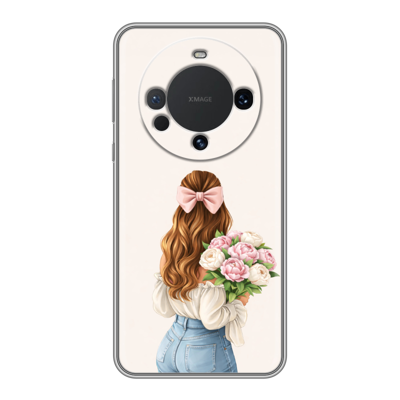 Силиконовый чехол на Huawei Mate 60 с принтом женский Силиконовый чехол на Huawei Mate 60 с принтом женский