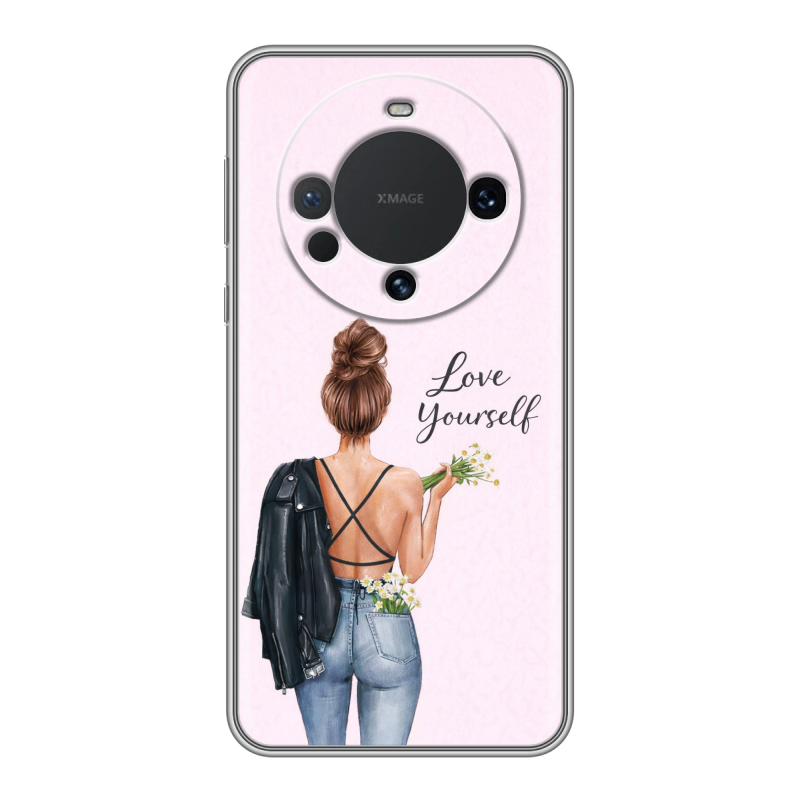 Силиконовый чехол на Huawei Mate 60 с принтом женский Силиконовый чехол на Huawei Mate 60 с принтом женский