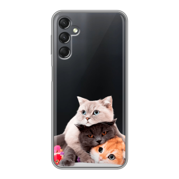Силиконовый чехол на Samsung Galaxy A25 5G с принтом Кошки