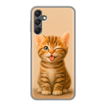 Силиконовый чехол на Samsung Galaxy A25 5G с принтом котенок