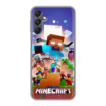 Силиконовый чехол на Samsung Galaxy A25 5G с принтом Майнкрафт Minecraft Силиконовый чехол на Samsung Galaxy A25 5G с принтом Майнкрафт Minecraft