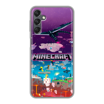 Силиконовый чехол на Samsung Galaxy A25 5G с принтом Майнкрафт Minecraft