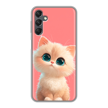Силиконовый чехол на Samsung Galaxy A25 5G с принтом Розовый котенок