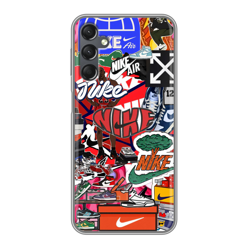 Силиконовый чехол на Samsung Galaxy A25 5G с принтом Найк Nike яркий Силиконовый чехол на Samsung Galaxy A25 5G с принтом Найк Nike яркий