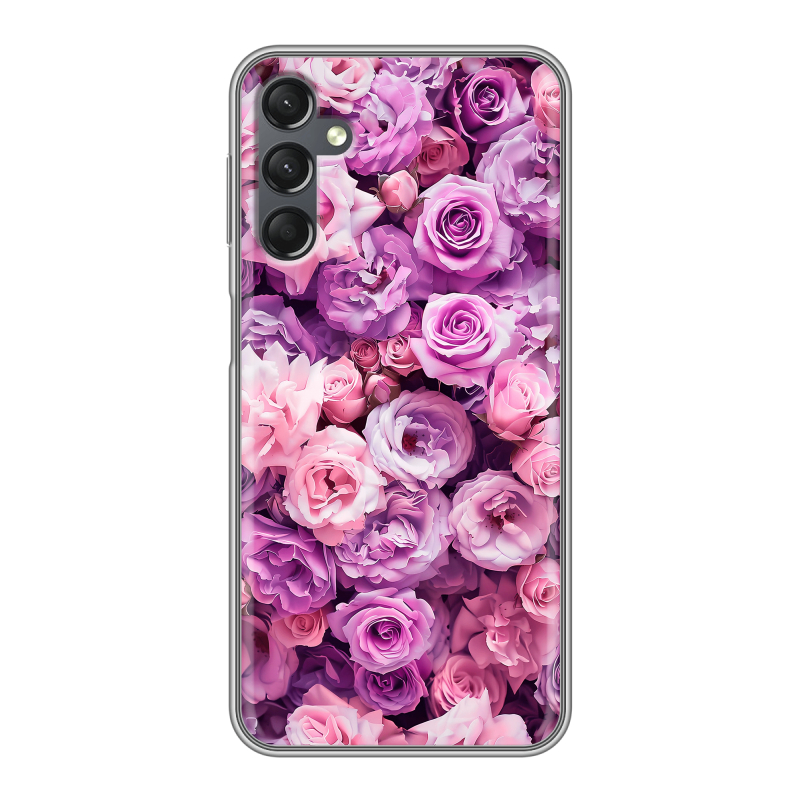 Силиконовый чехол на Samsung Galaxy A25 5G с принтом лавандовые розы Силиконовый чехол на Samsung Galaxy A25 5G с принтом лавандовые розы