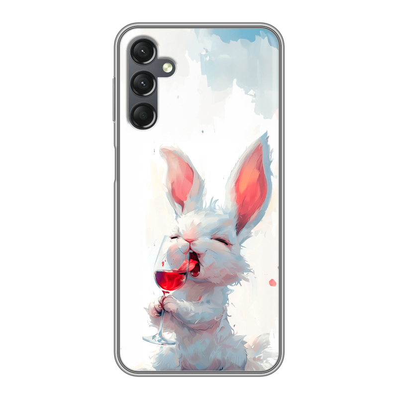 Силиконовый чехол на Samsung Galaxy A25 5G с принтом кролик зайчик Силиконовый чехол на Samsung Galaxy A25 5G с принтом кролик зайчик