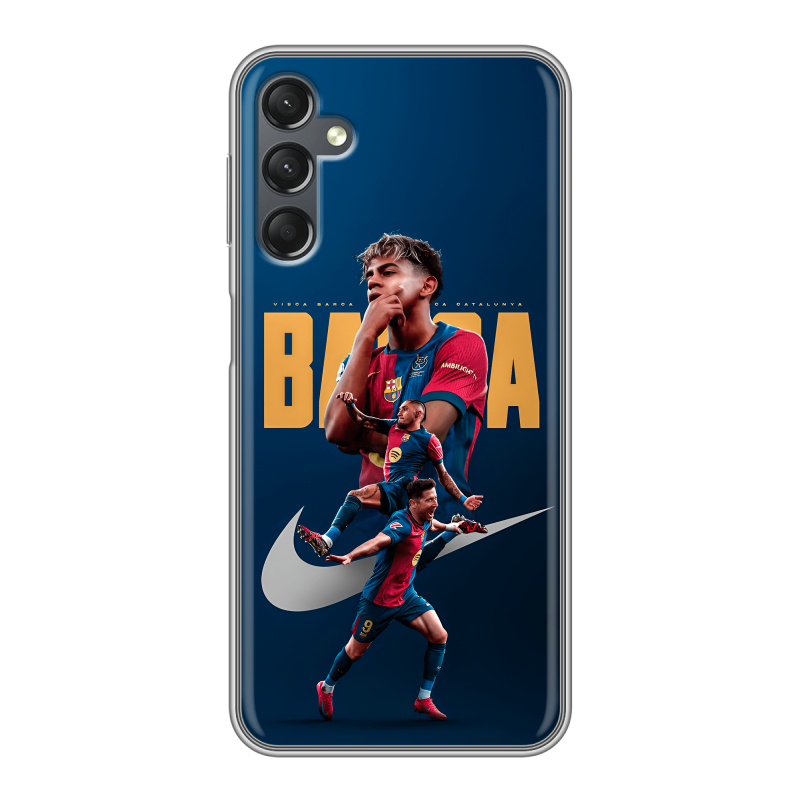 Силиконовый чехол на Samsung Galaxy A25 5G с принтом Барселона Barca Yamal Силиконовый чехол на Samsung Galaxy A25 5G с принтом Барселона Barca Yamal