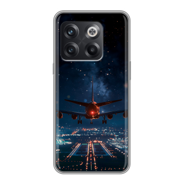 Силиконовый чехол на OnePlus Ace Pro с принтом самолет Силиконовый чехол на OnePlus Ace Pro с принтом самолет