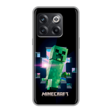 Силиконовый чехол на OnePlus Ace Pro с принтом Майнкрафт Minecraft Силиконовый чехол на OnePlus Ace Pro с принтом Майнкрафт Minecraft