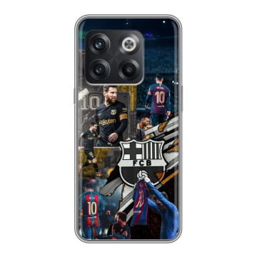 Силиконовый чехол на OnePlus Ace Pro с принтом Messi Barcelona
