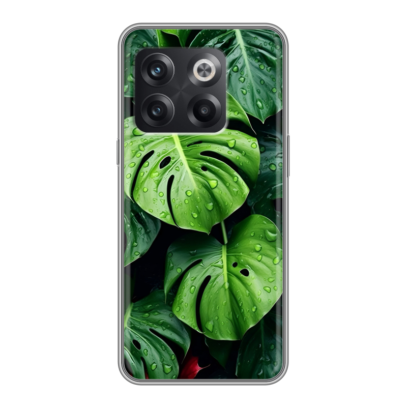 Силиконовый чехол на OnePlus Ace Pro с принтом Листья Силиконовый чехол на OnePlus Ace Pro с принтом Листья