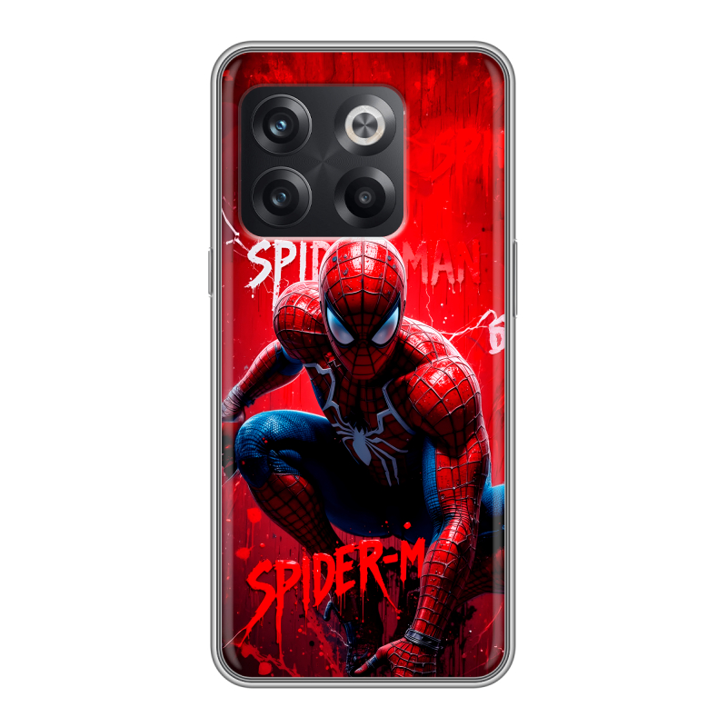 Силиконовый чехол на OnePlus Ace Pro с принтом Spiderman Человек паук Силиконовый чехол на OnePlus Ace Pro с принтом Spiderman Человек паук