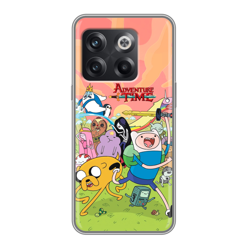Силиконовый чехол на OnePlus Ace Pro с принтом Adventure time Время приключений Силиконовый чехол на OnePlus Ace Pro с принтом Adventure time Время приключений