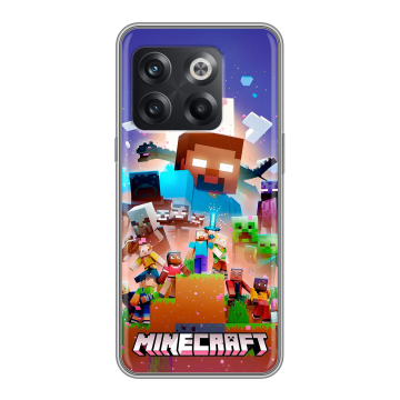 Силиконовый чехол на OnePlus 10T с принтом Майнкрафт Minecraft