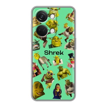 Силиконовый чехол на OnePlus Ace 2V с принтом Шрек Shrek