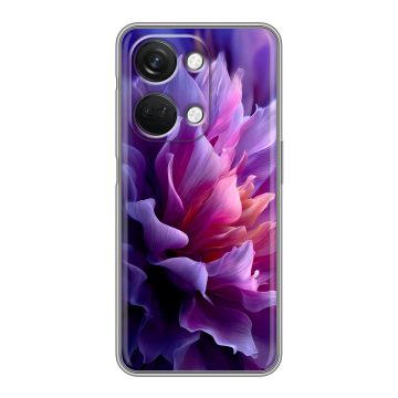 Силиконовый чехол на OnePlus Ace 2V с принтом женский цветы