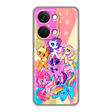 Силиконовый чехол на OnePlus Ace 2V с принтом My little pony Дружба чудо