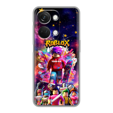 Силиконовый чехол на OnePlus Ace 2V с принтом Roblox Роблокс