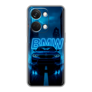 Силиконовый чехол на OnePlus Ace 2V с принтом BMW БМВ