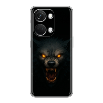 Силиконовый чехол на OnePlus Ace 2V с принтом Волк