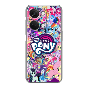 Силиконовый чехол на OnePlus Ace 2V с принтом My little pony Дружба чудо