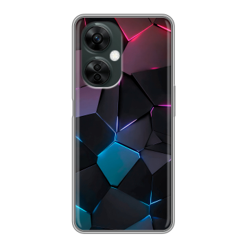 Силиконовый чехол на OnePlus Nord CE 3 Lite 5G с принтом Геометрия неона