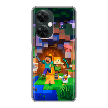 Силиконовый чехол на OnePlus Nord CE 3 Lite 5G с принтом Майнкрафт Minecraft Силиконовый чехол на OnePlus Nord CE 3 Lite 5G с принтом Майнкрафт Minecraft