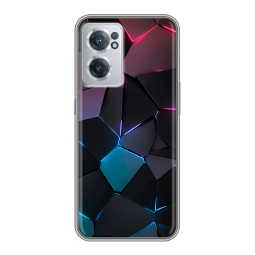 Силиконовый чехол на OnePlus Nord CE 2 5G с принтом Геометрия неона Силиконовый чехол на OnePlus Nord CE 2 5G с принтом Геометрия неона