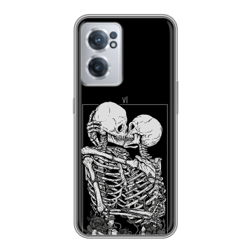 Силиконовый чехол на OnePlus Nord CE 2 5G с принтом Поцелуй скелетов Силиконовый чехол на OnePlus Nord CE 2 5G с принтом Поцелуй скелетов