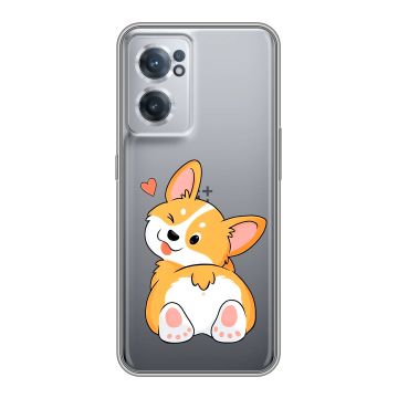 Силиконовый чехол на OnePlus Nord CE 2 5G с принтом Корги Силиконовый чехол на OnePlus Nord CE 2 5G с принтом Корги