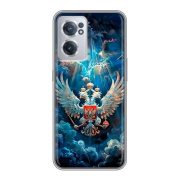 Силиконовый чехол на OnePlus Nord CE 2 5G с принтом Герб флаг России Силиконовый чехол на OnePlus Nord CE 2 5G с принтом Герб флаг России