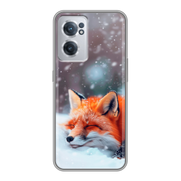 Силиконовый чехол на OnePlus Nord CE 2 5G с принтом лиса Силиконовый чехол на OnePlus Nord CE 2 5G с принтом лиса