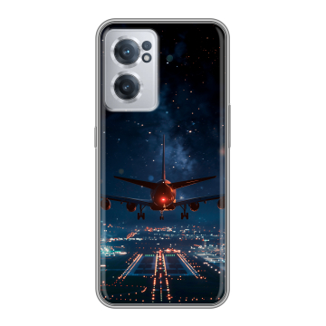 Силиконовый чехол на OnePlus Nord CE 2 5G с принтом самолет Силиконовый чехол на OnePlus Nord CE 2 5G с принтом самолет