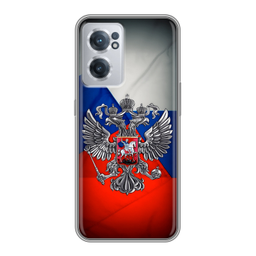 Силиконовый чехол на OnePlus Nord CE 2 5G с принтом Флаг России Силиконовый чехол на OnePlus Nord CE 2 5G с принтом Флаг России