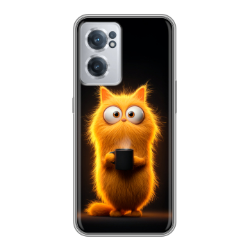 Силиконовый чехол на OnePlus Nord CE 2 5G с принтом Смешной кот Силиконовый чехол на OnePlus Nord CE 2 5G с принтом Смешной кот