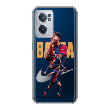 Силиконовый чехол на OnePlus Nord CE 2 5G с принтом Барселона Barca Yamal Силиконовый чехол на OnePlus Nord CE 2 5G с принтом Барселона Barca Yamal