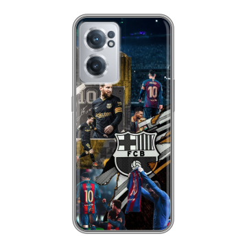 Силиконовый чехол на OnePlus Nord CE 2 5G с принтом Messi Barcelona Силиконовый чехол на OnePlus Nord CE 2 5G с принтом Messi Barcelona