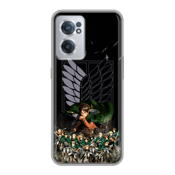 Силиконовый чехол на OnePlus Nord CE 2 5G с принтом Атака титанов Силиконовый чехол на OnePlus Nord CE 2 5G с принтом Атака титанов