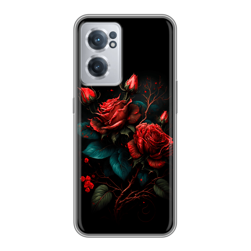 Силиконовый чехол на OnePlus Nord CE 2 5G с принтом Розы красные Силиконовый чехол на OnePlus Nord CE 2 5G с принтом Розы красные