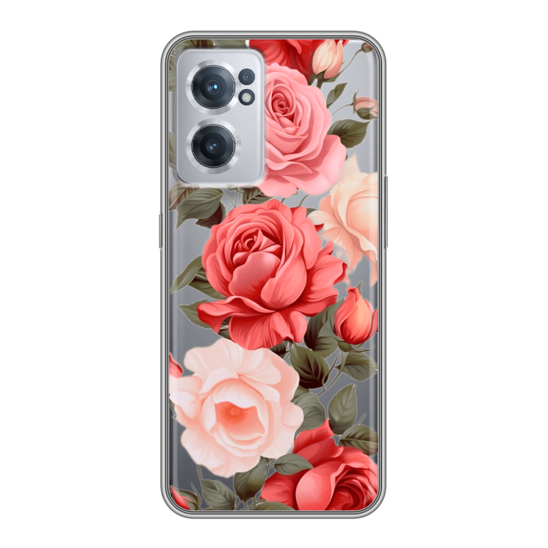 Силиконовый чехол на OnePlus Nord CE 2 5G с принтом Розы Силиконовый чехол на OnePlus Nord CE 2 5G с принтом Розы
