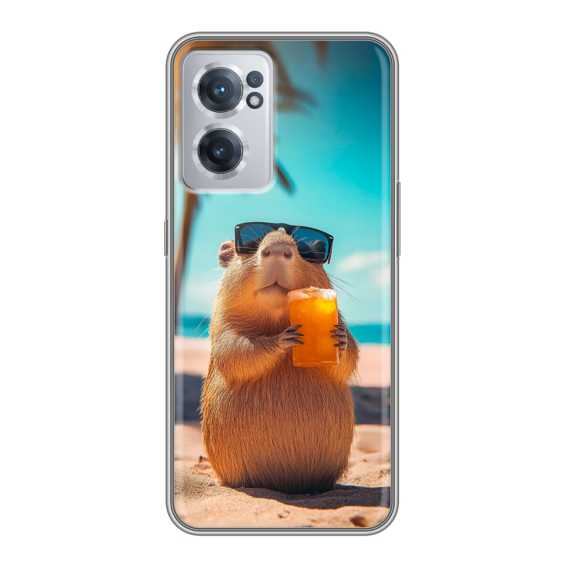 Силиконовый чехол на OnePlus Nord CE 2 5G с принтом Капибара Силиконовый чехол на OnePlus Nord CE 2 5G с принтом Капибара