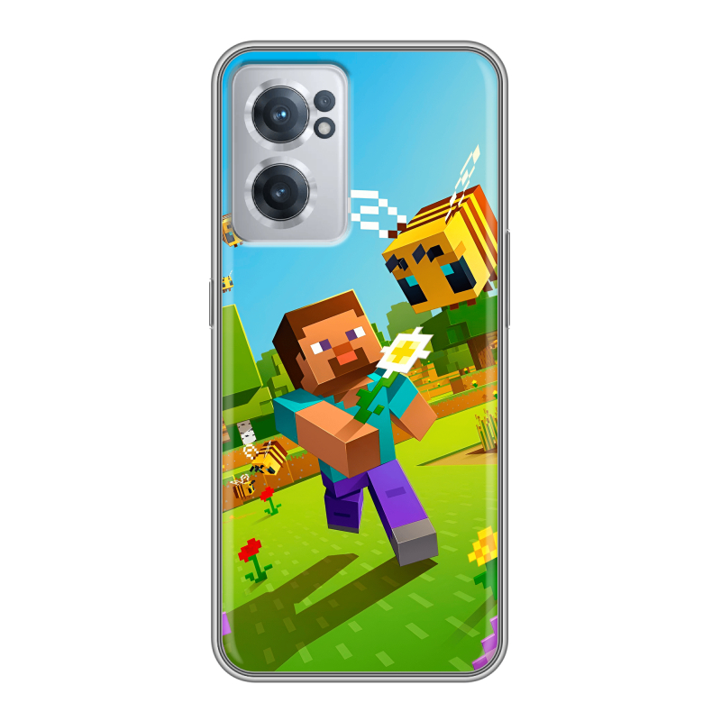 Силиконовый чехол на OnePlus Nord CE 2 5G с принтом Майнкрафт Minecraft Силиконовый чехол на OnePlus Nord CE 2 5G с принтом Майнкрафт Minecraft
