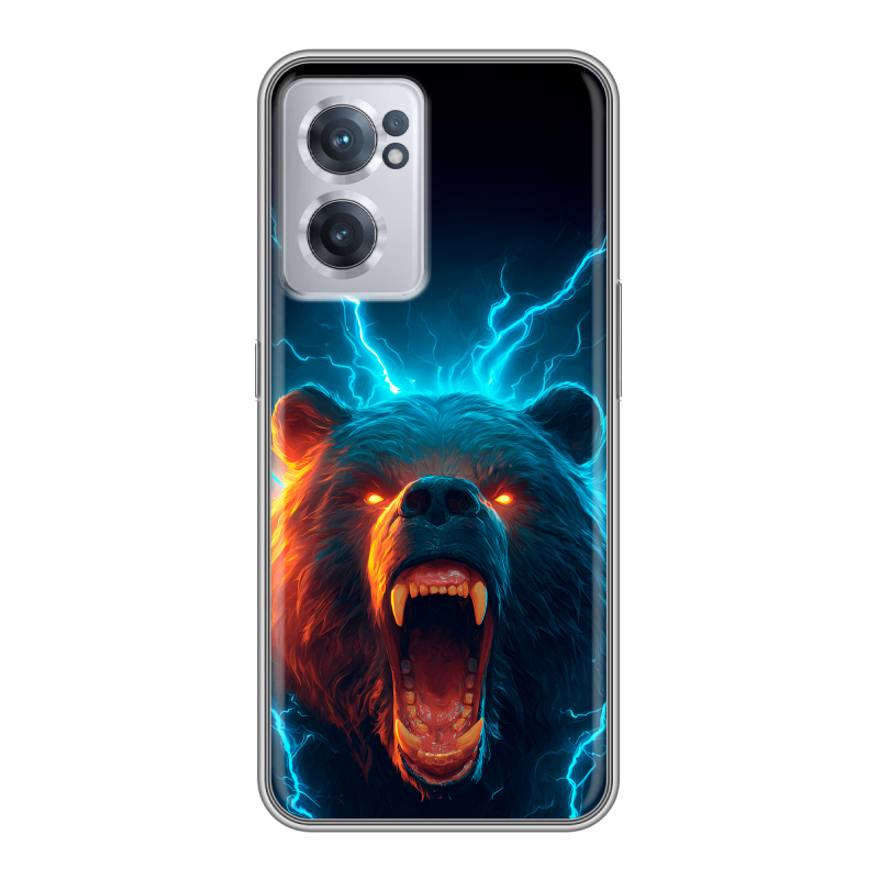 Силиконовый чехол на OnePlus Nord CE 2 5G с принтом Медведь Силиконовый чехол на OnePlus Nord CE 2 5G с принтом Медведь