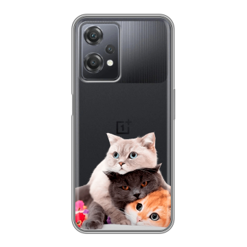 Силиконовый чехол на OnePlus Nord CE 2 Lite с принтом Кошки Силиконовый чехол на OnePlus Nord CE 2 Lite с принтом Кошки