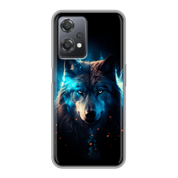 Силиконовый чехол на OnePlus Nord CE 2 Lite с принтом Волк ночной Силиконовый чехол на OnePlus Nord CE 2 Lite с принтом Волк ночной