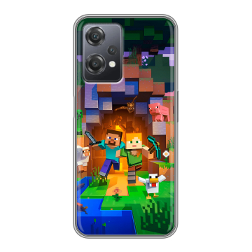 Силиконовый чехол на OnePlus Nord CE 2 Lite с принтом Майнкрафт Minecraft Силиконовый чехол на OnePlus Nord CE 2 Lite с принтом Майнкрафт Minecraft