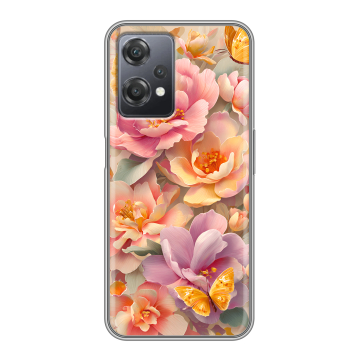Силиконовый чехол на OnePlus Nord CE 2 Lite с принтом Цветы и бабочки